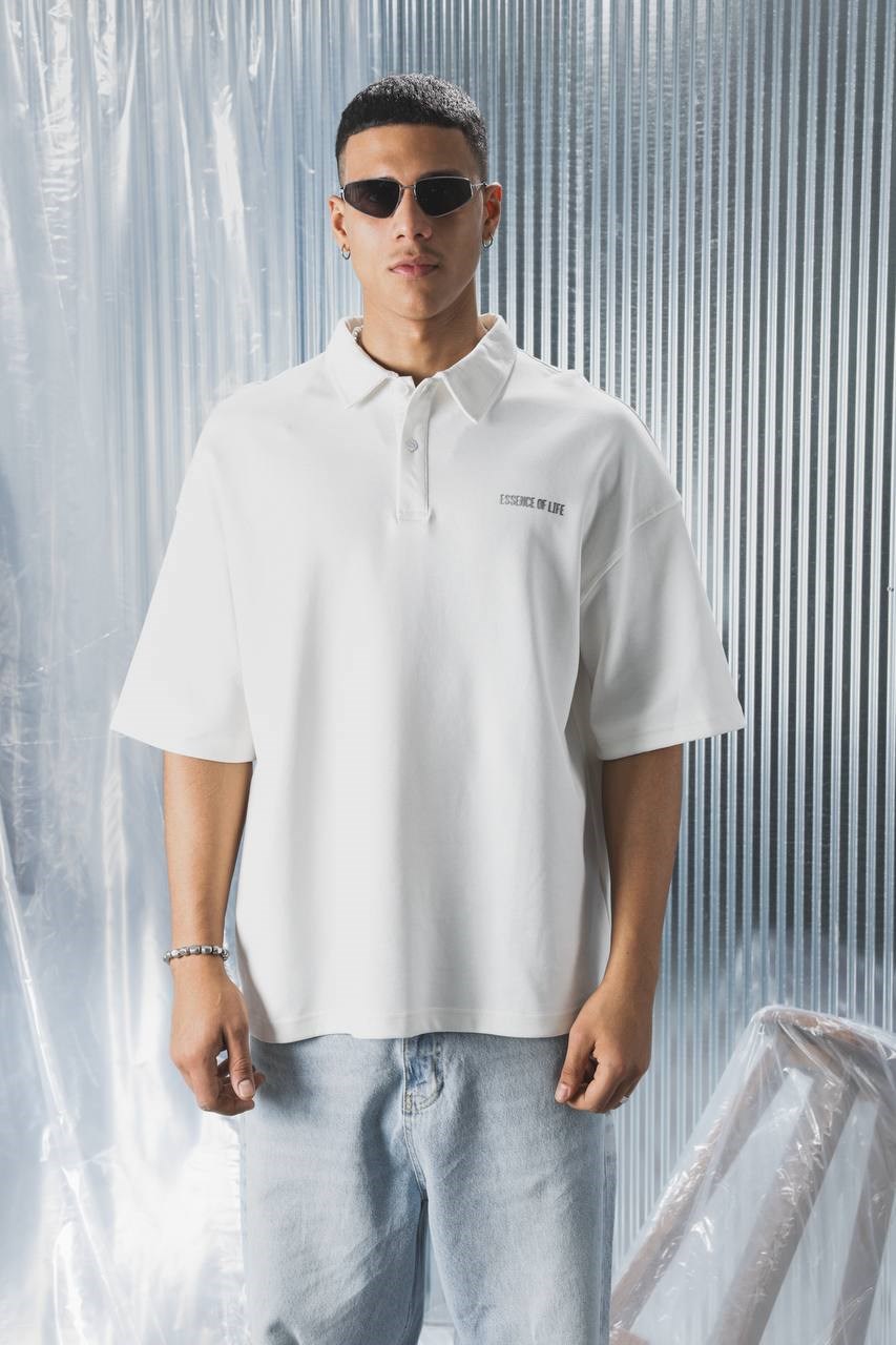 Wholesale Mens Ecru Polo T-Shirt 