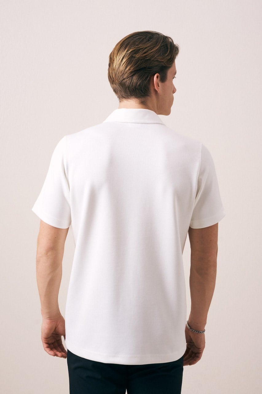 Wholesale Mens Ecru Polo T-Shirt