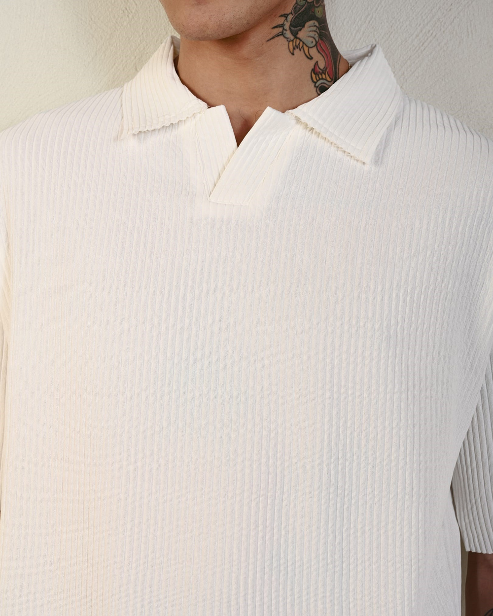Wholesale Mens Ecru Polo T-Shirt