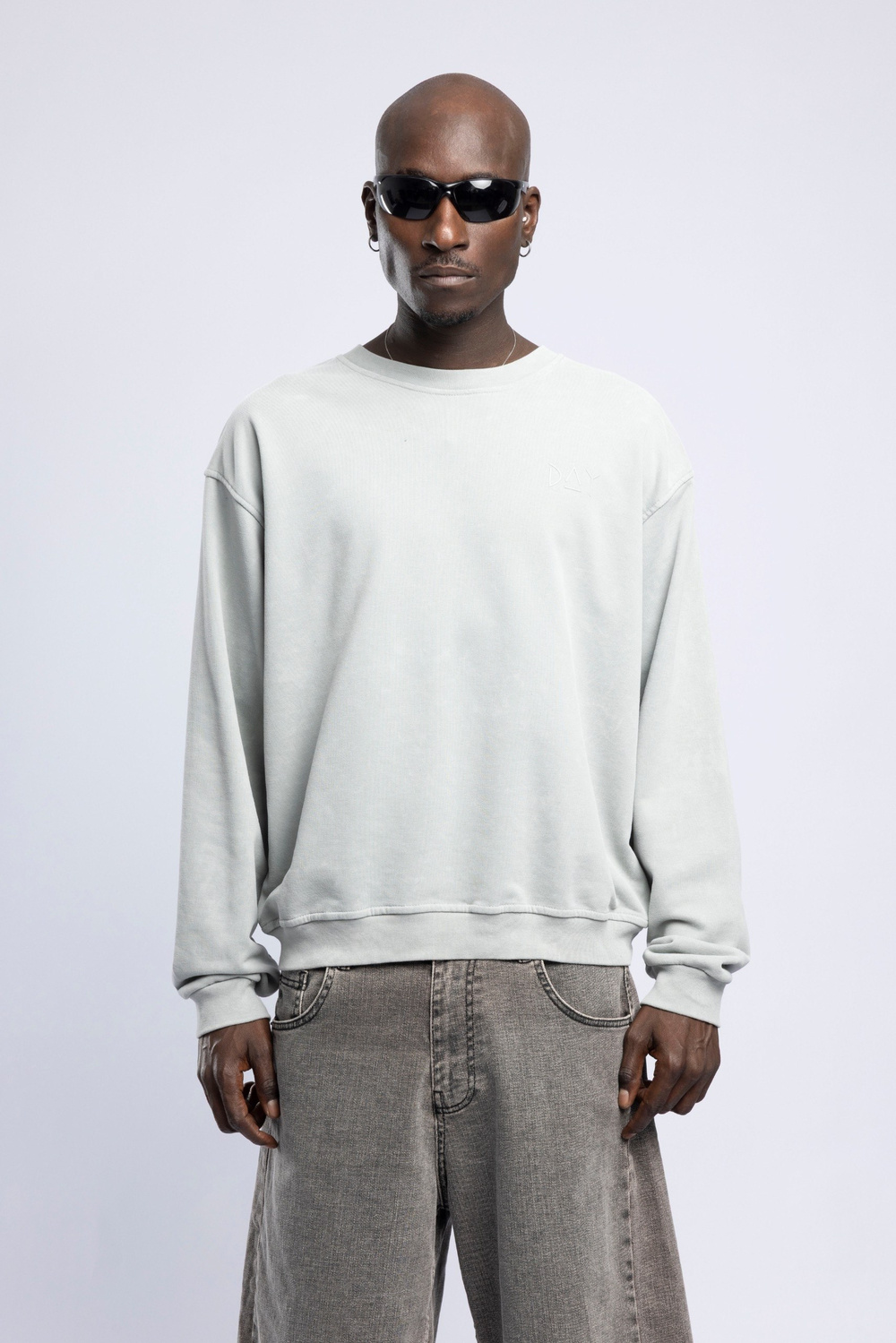 Wholesale Mens Ecru Printed Sweatshirt 