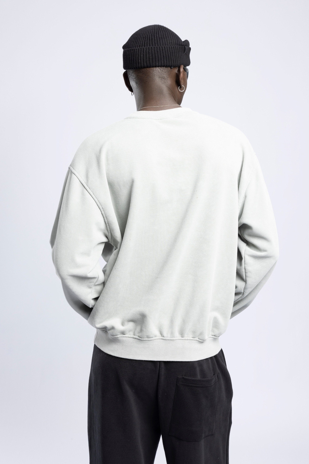 Wholesale Mens Ecru Printed Sweatshirt 