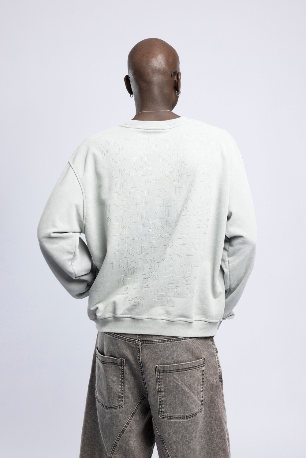 Wholesale Mens Ecru Printed Sweatshirt 
