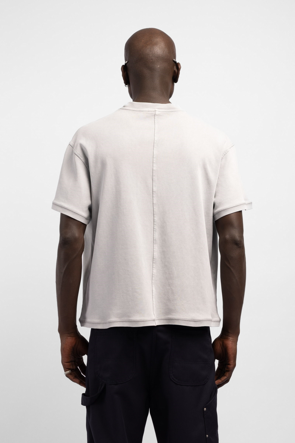 Wholesale Mens Ecru Printed T-shirt