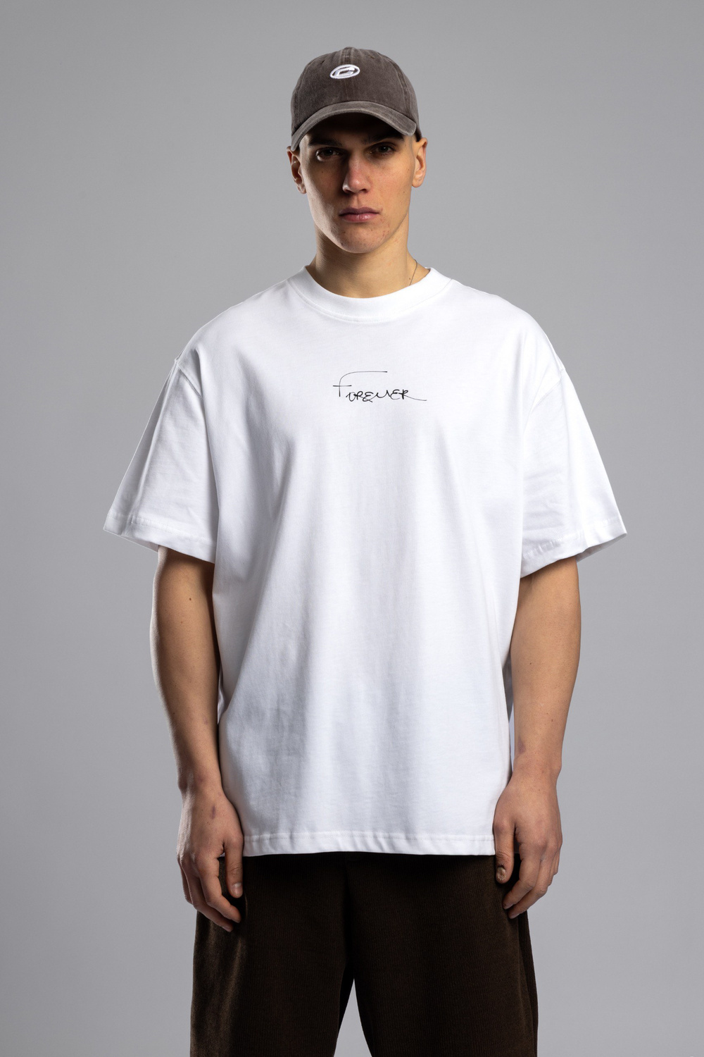 Wholesale Mens Ecru Printed T-shirt