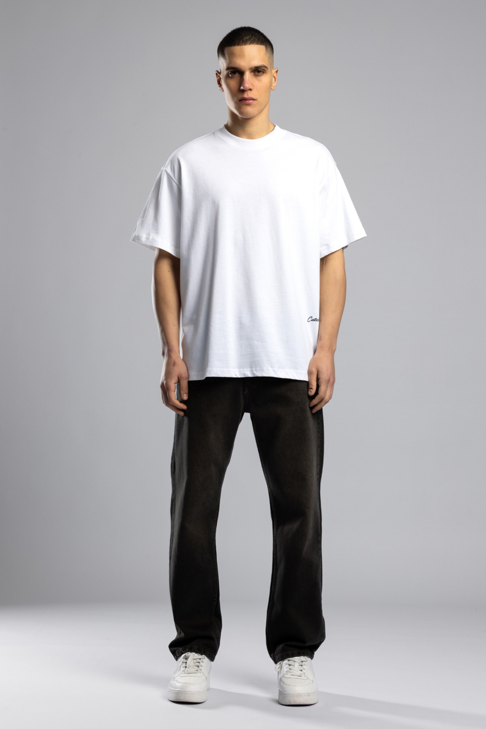 Wholesale Mens Ecru Printed T-shirt