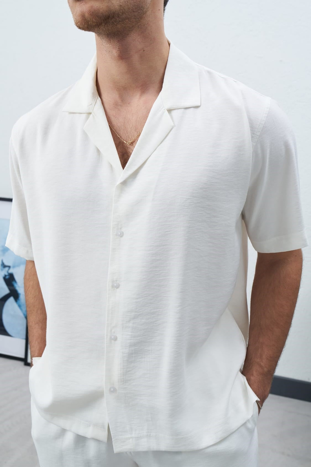 Wholesale Mens Ecru Shirt