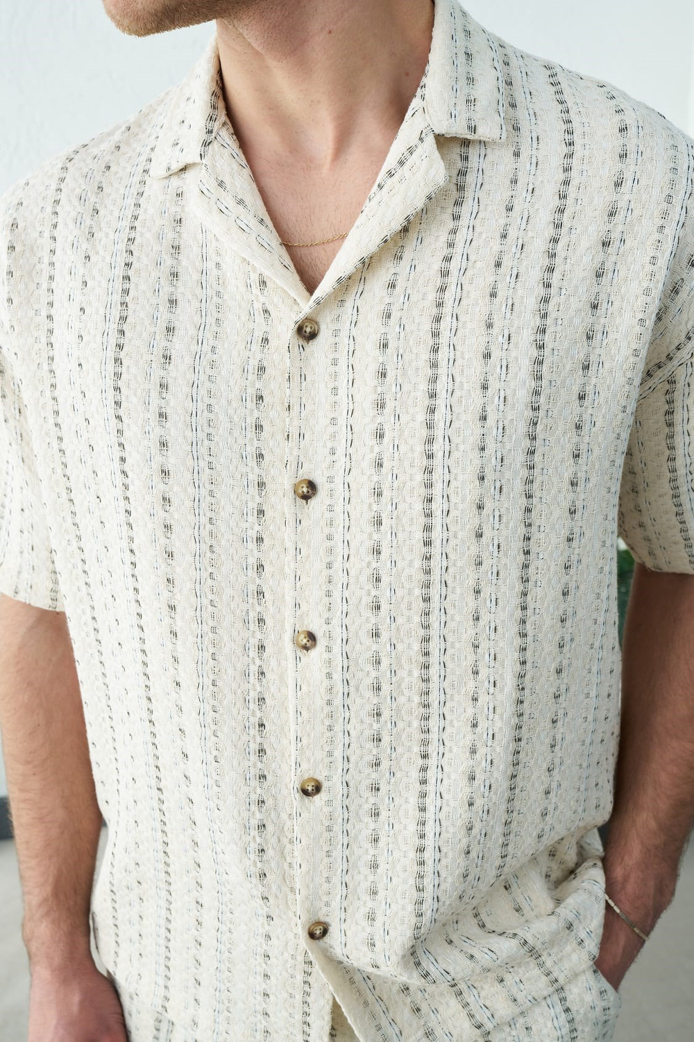 Wholesale Mens Ecru Shirt