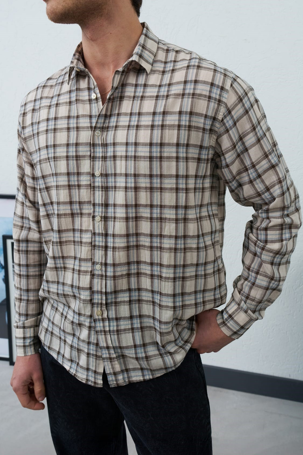 Wholesale Mens Ecru Shirt