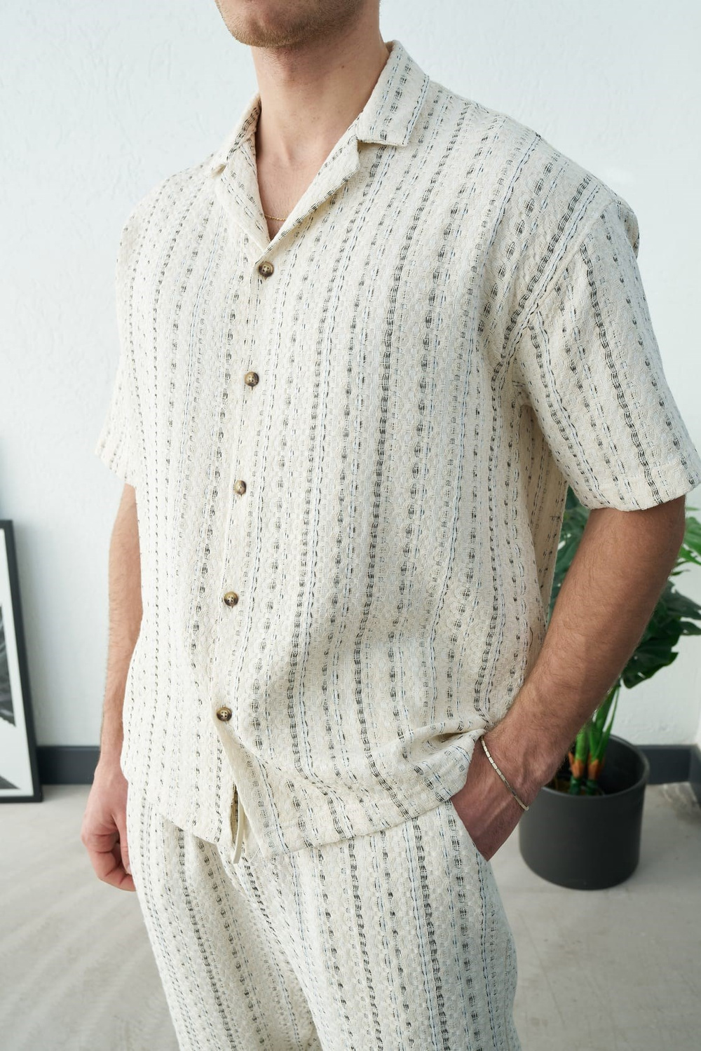 Wholesale Mens Ecru Shirt