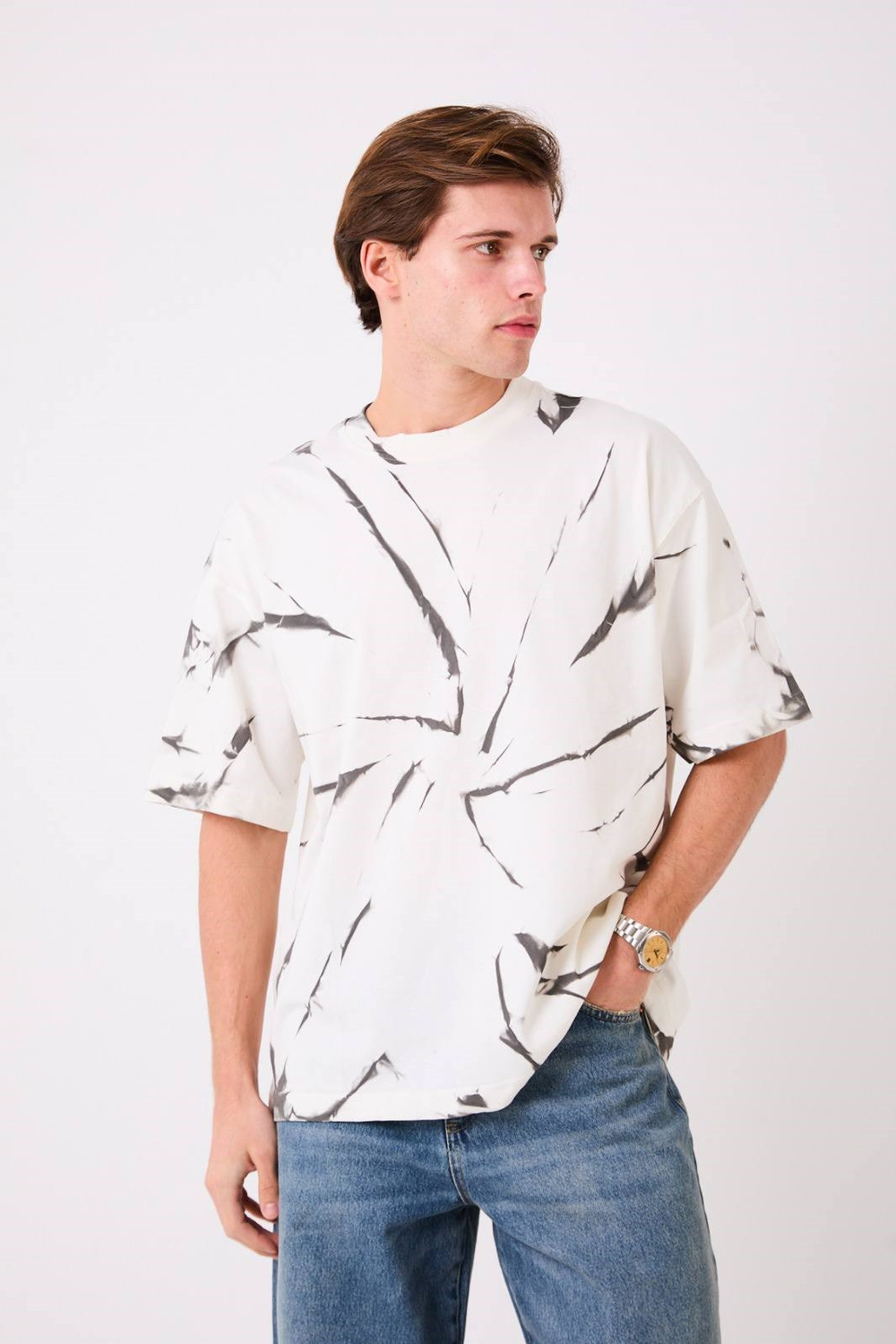 Wholesale Mens Ecru T-Shirt 