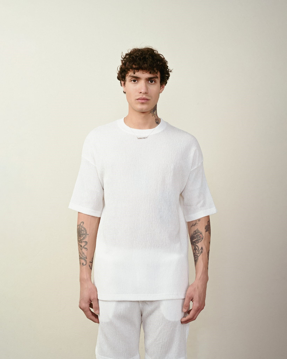 Wholesale Mens Ecru T-Shirt