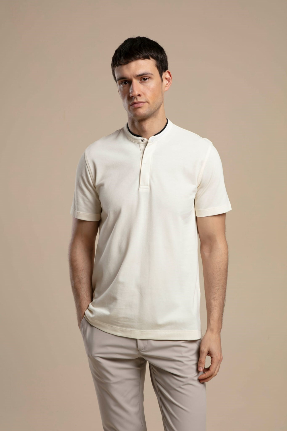 Wholesale Mens Ecru T-Shirt