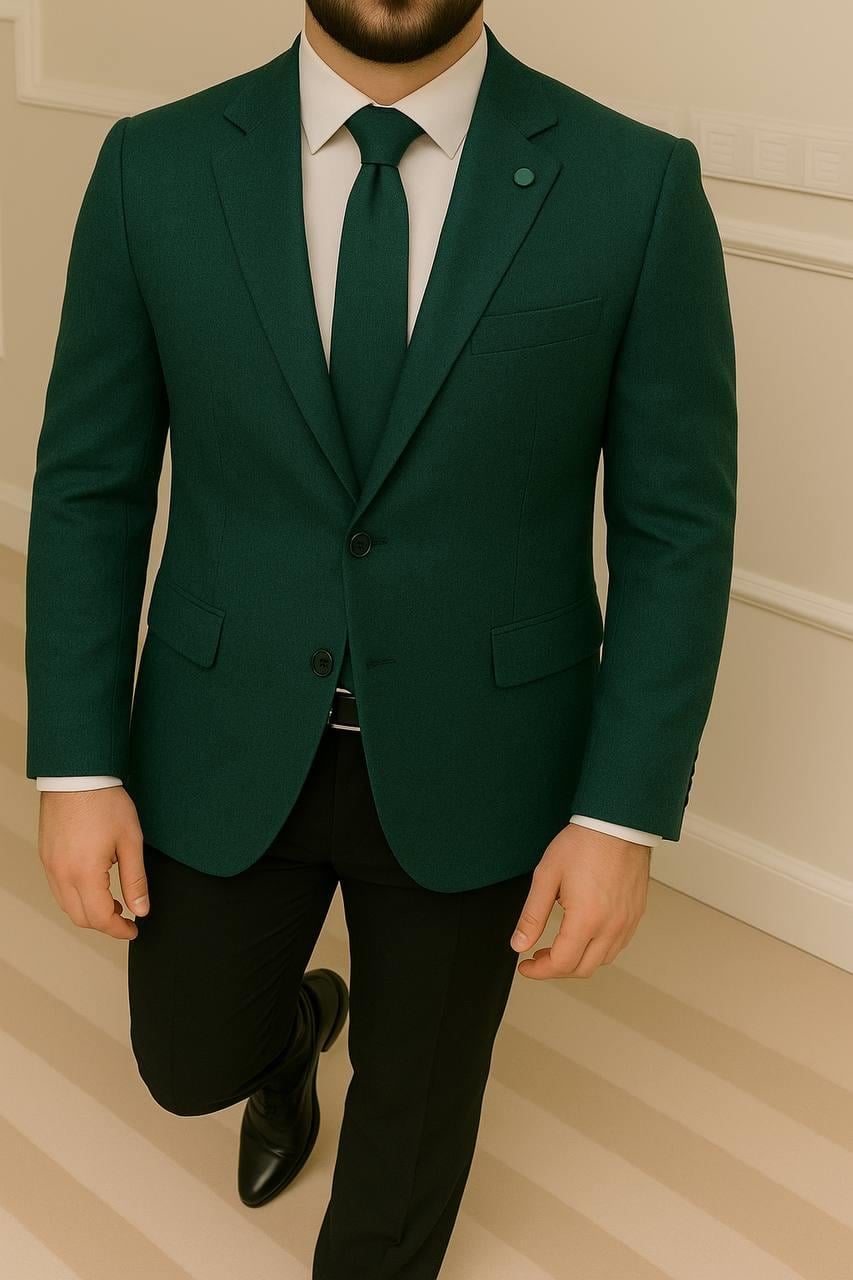 Wholesale Men's Emerald Green Blazer Jacket 1701W26-038