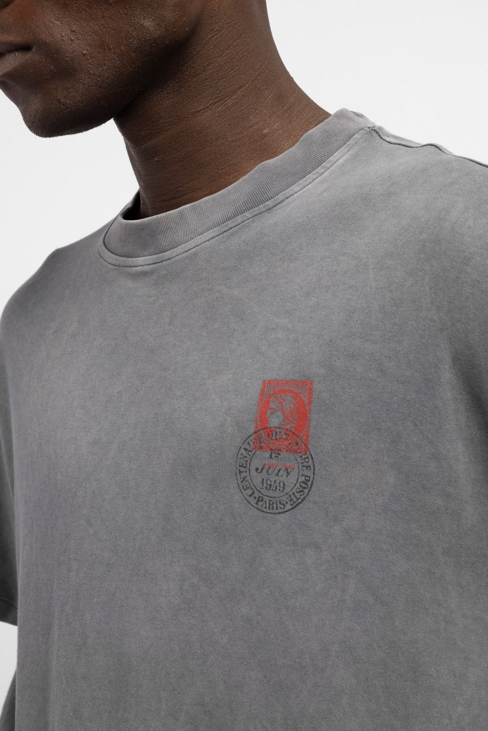 Wholesale Mens Gray Printed T-shirt