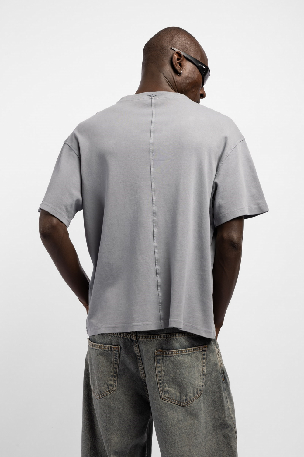 Wholesale Mens Gray Printed T-shirt