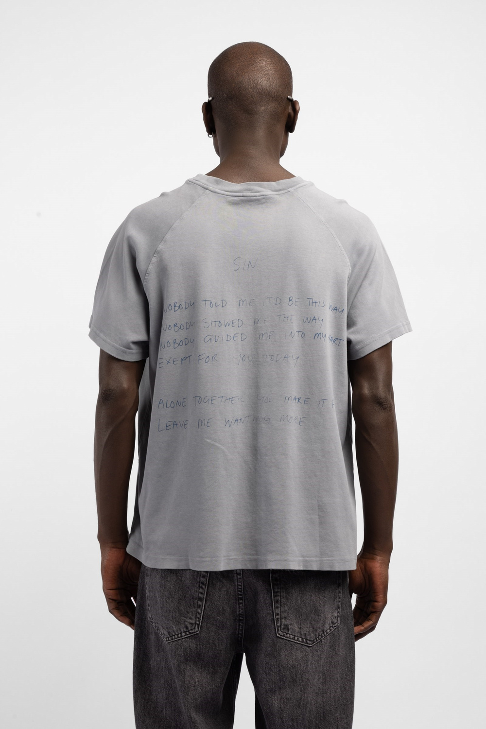 Wholesale Mens Gray Printed T-shirt