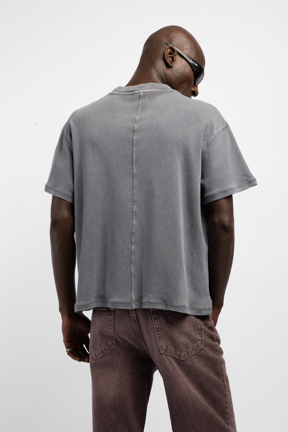 Wholesale Mens Gray Printed T-shirt