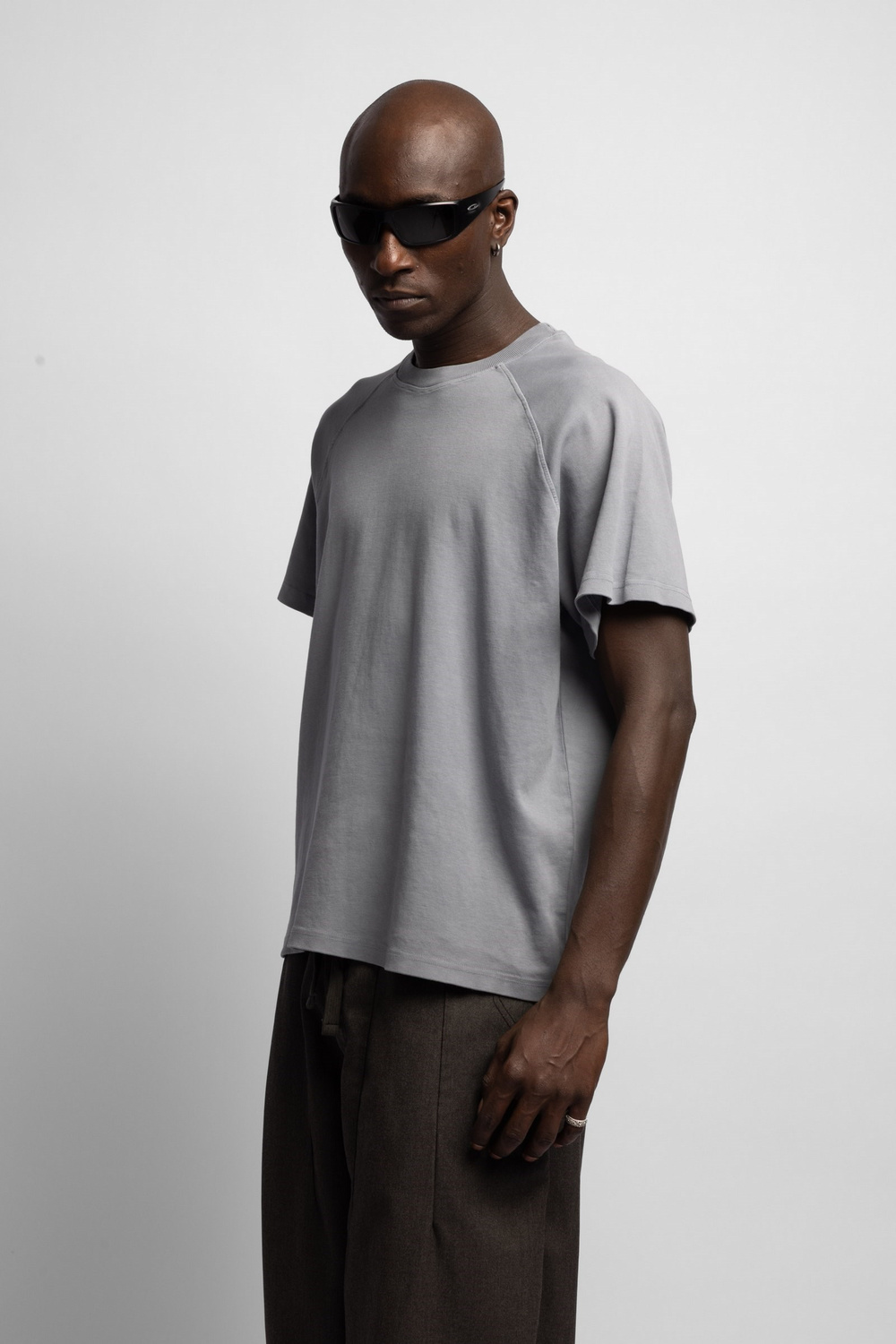 Wholesale Mens Gray Printed T-shirt