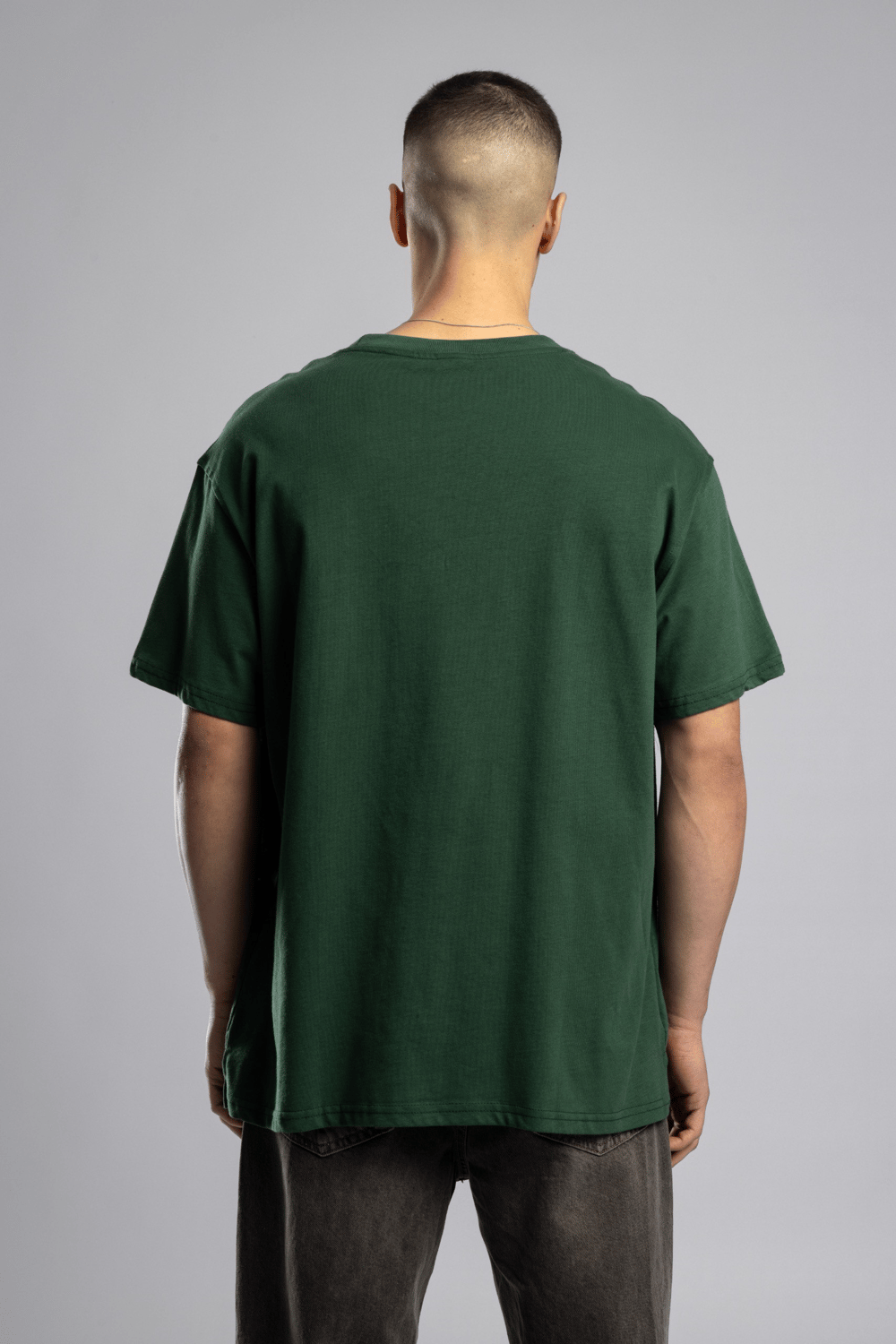 Wholesale Mens Green Basic T-shirt