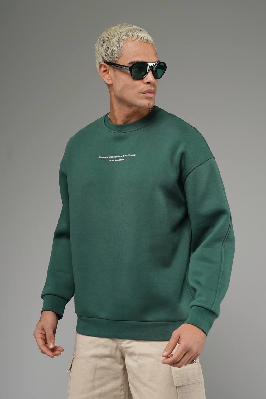 Wholesale Mens Green Oversized Sweatshirt 