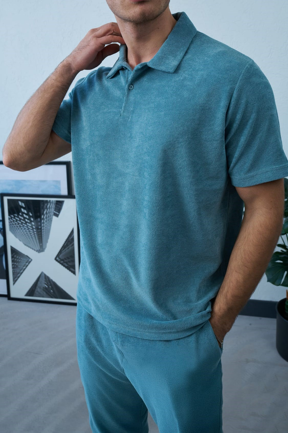 Wholesale Mens Green Polo T-Shirt