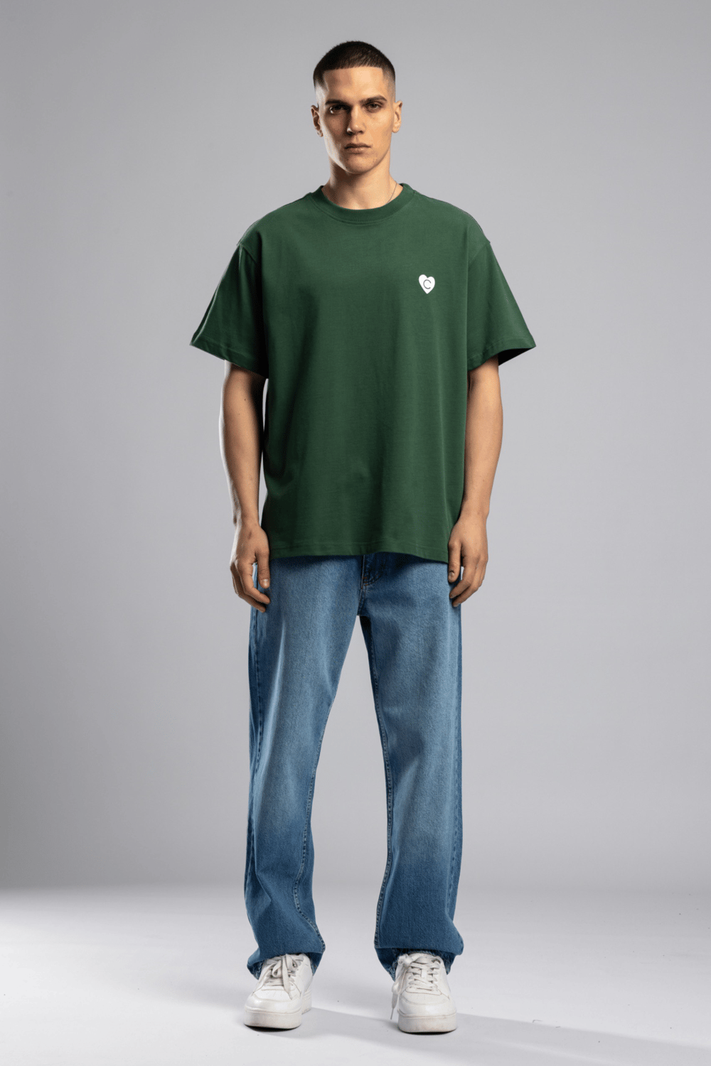 Wholesale Mens Green Printed T-Shirt