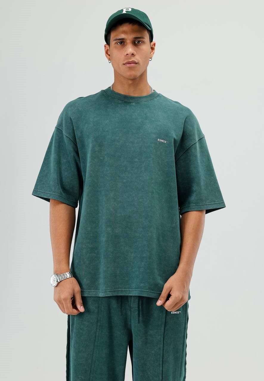 Wholesale Mens Green T-Shirt and Pants Set