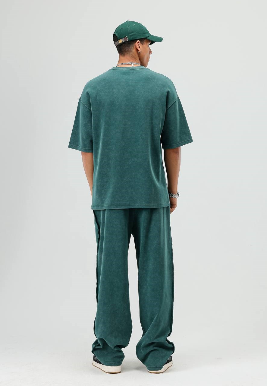Wholesale Mens Green T-Shirt and Pants Set