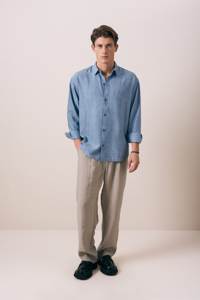 Wholesale Mens Indigo Shirt