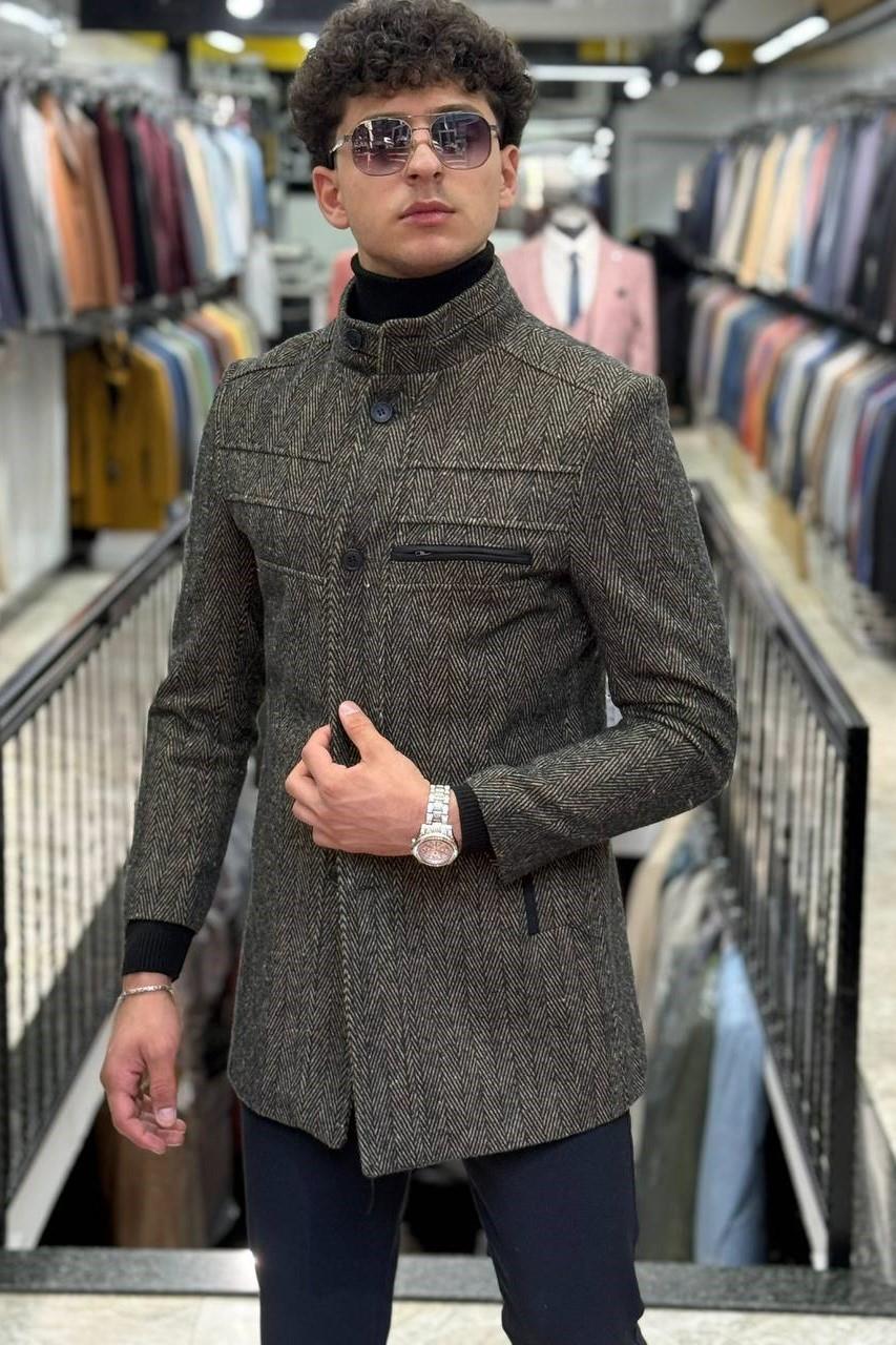 Wholesale Men's Khaki Coat 1701W26-047