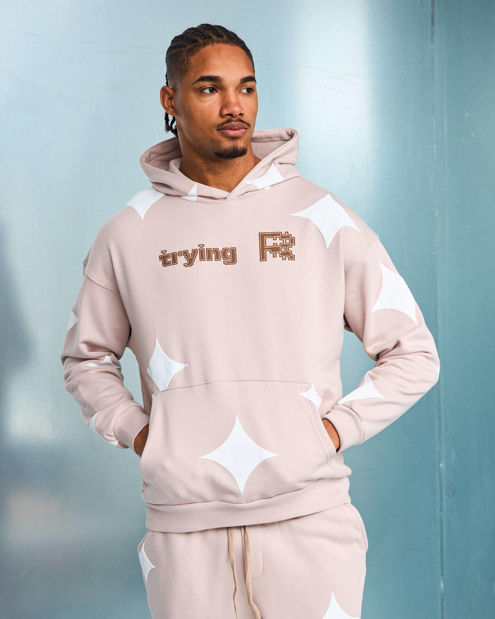 Wholesale Mens Light Beige Tracksuit