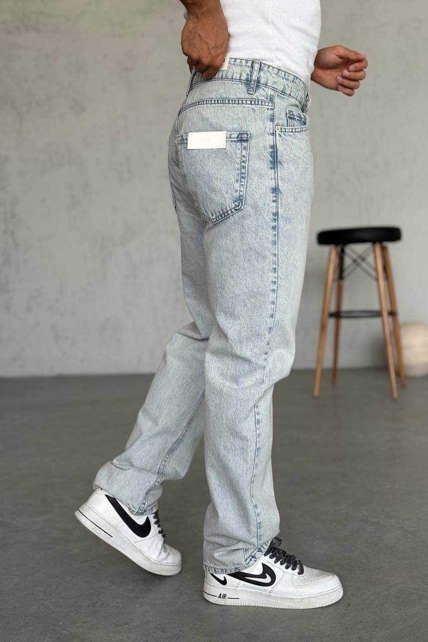 Wholesale Mens Light Blue Baggy Jeans