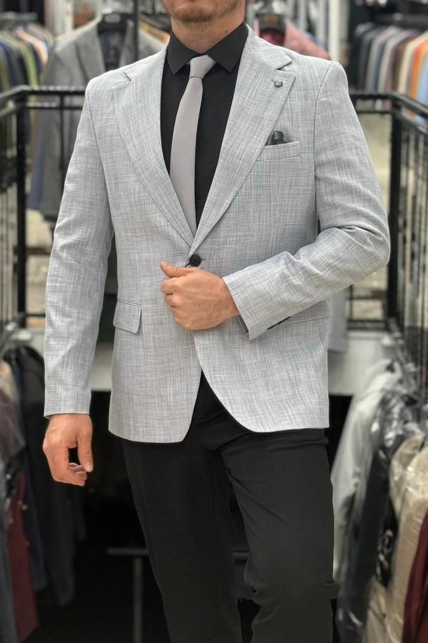 Wholesale Men's Light Gray Blazer Jacket 1701W26-035