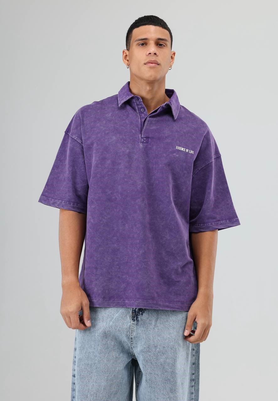 Wholesale Mens Lilac Polo T-Shirt