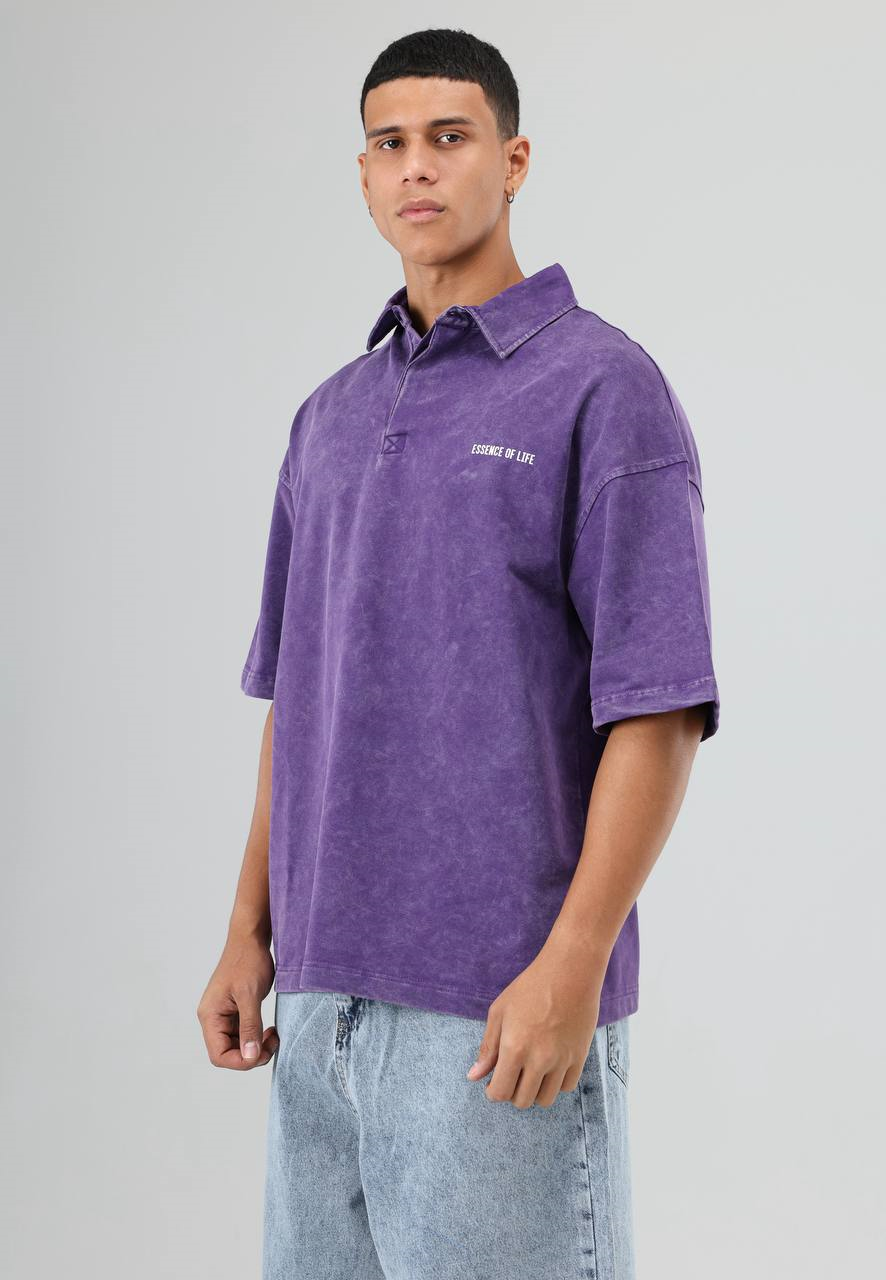 Wholesale Mens Lilac Polo T-Shirt