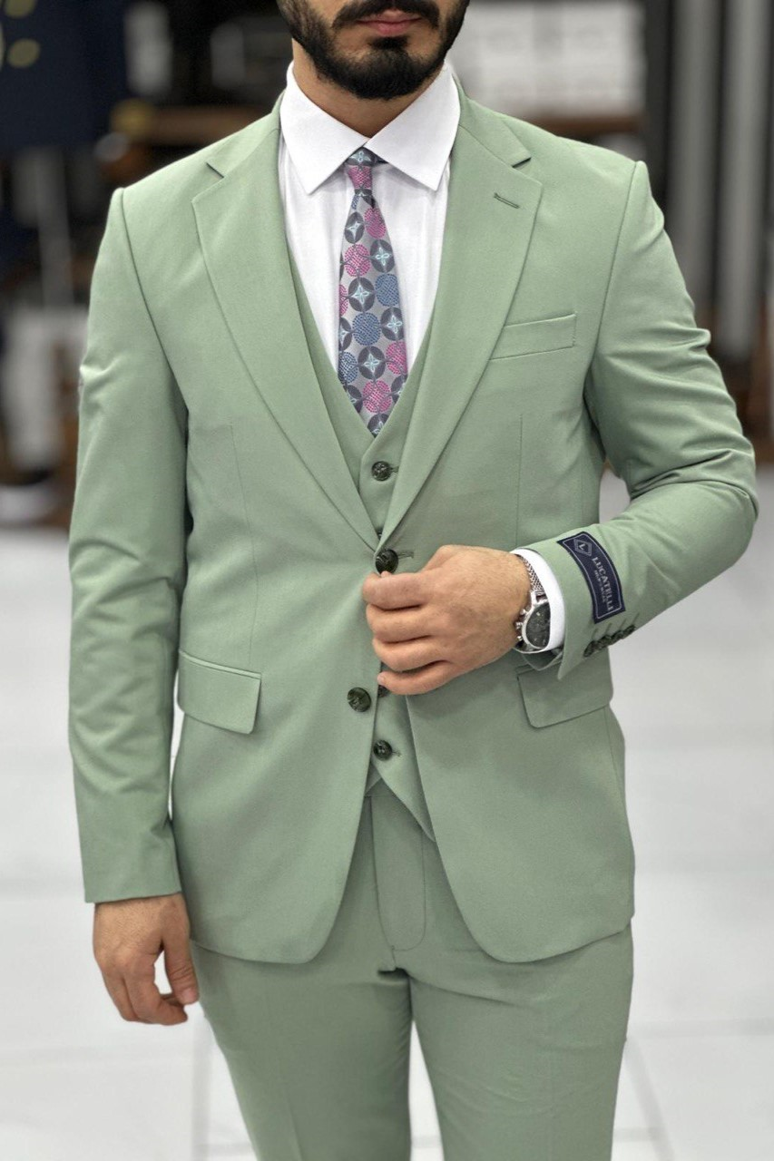 Wholesale Men's Menthol Three-Piece Suit 1744W26-020