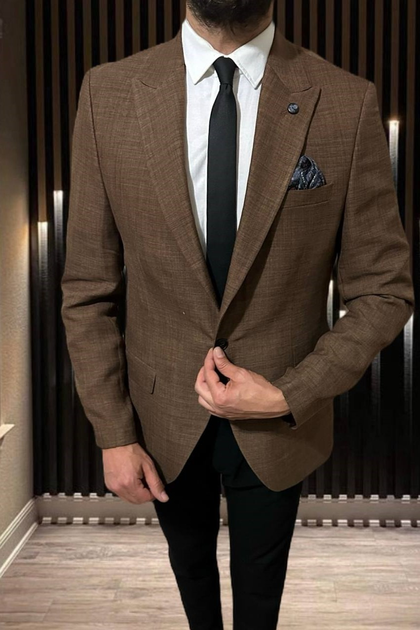 Wholesale Men's Mink Blazer Jacket 1701W26-080