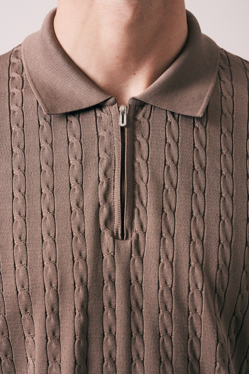 Wholesale Mens Mink Knit Polo Shirt