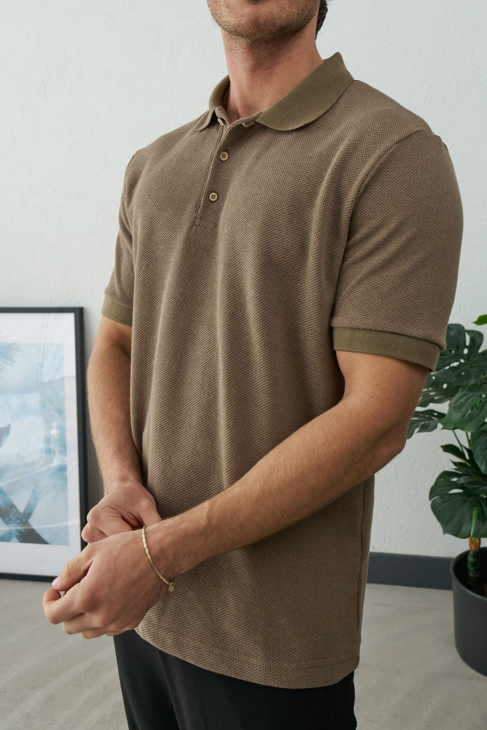 Wholesale Mens Mink Polo T-Shirt