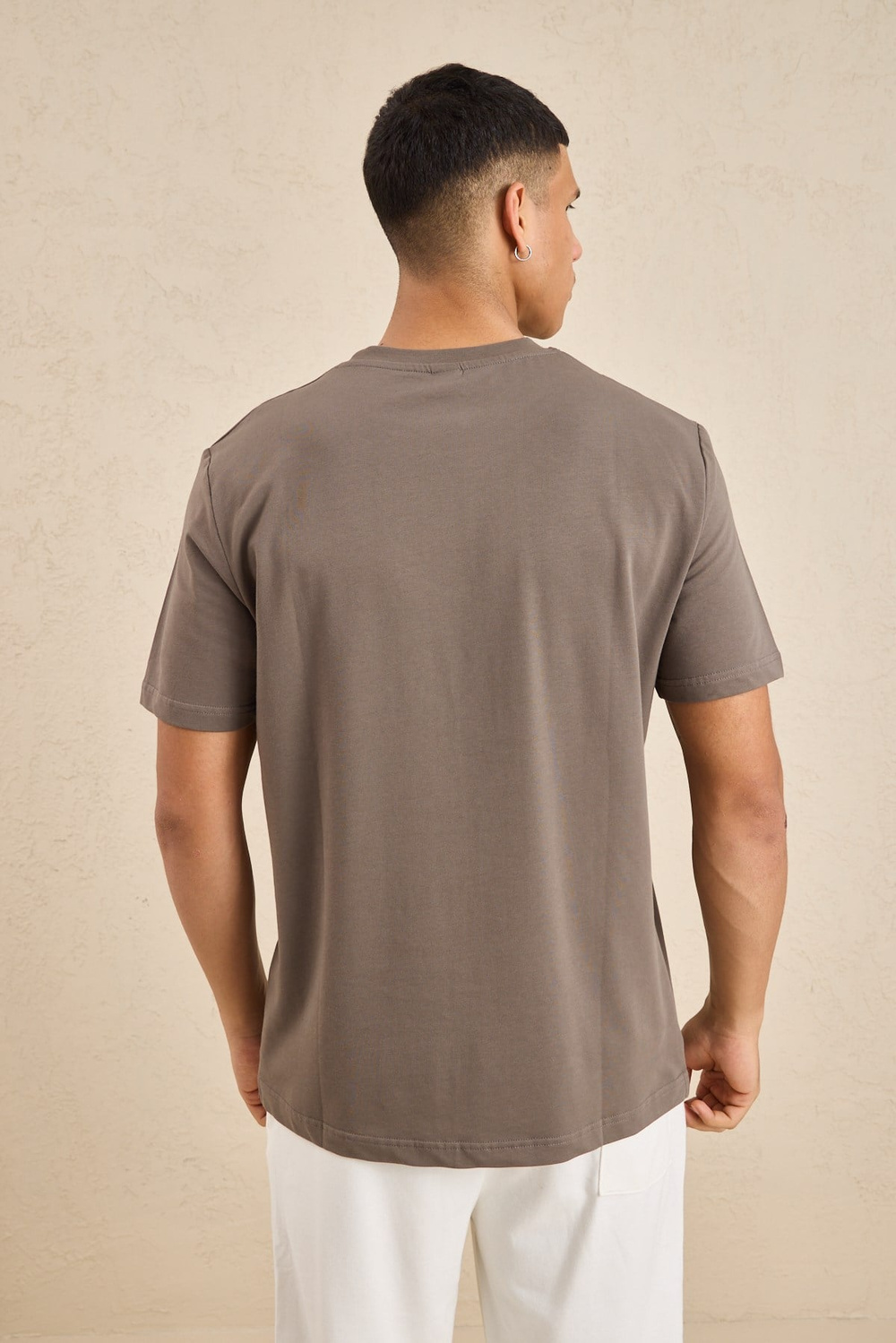 Wholesale Mens Mink Regular Fit Basic Crew-Neck T-Shirt