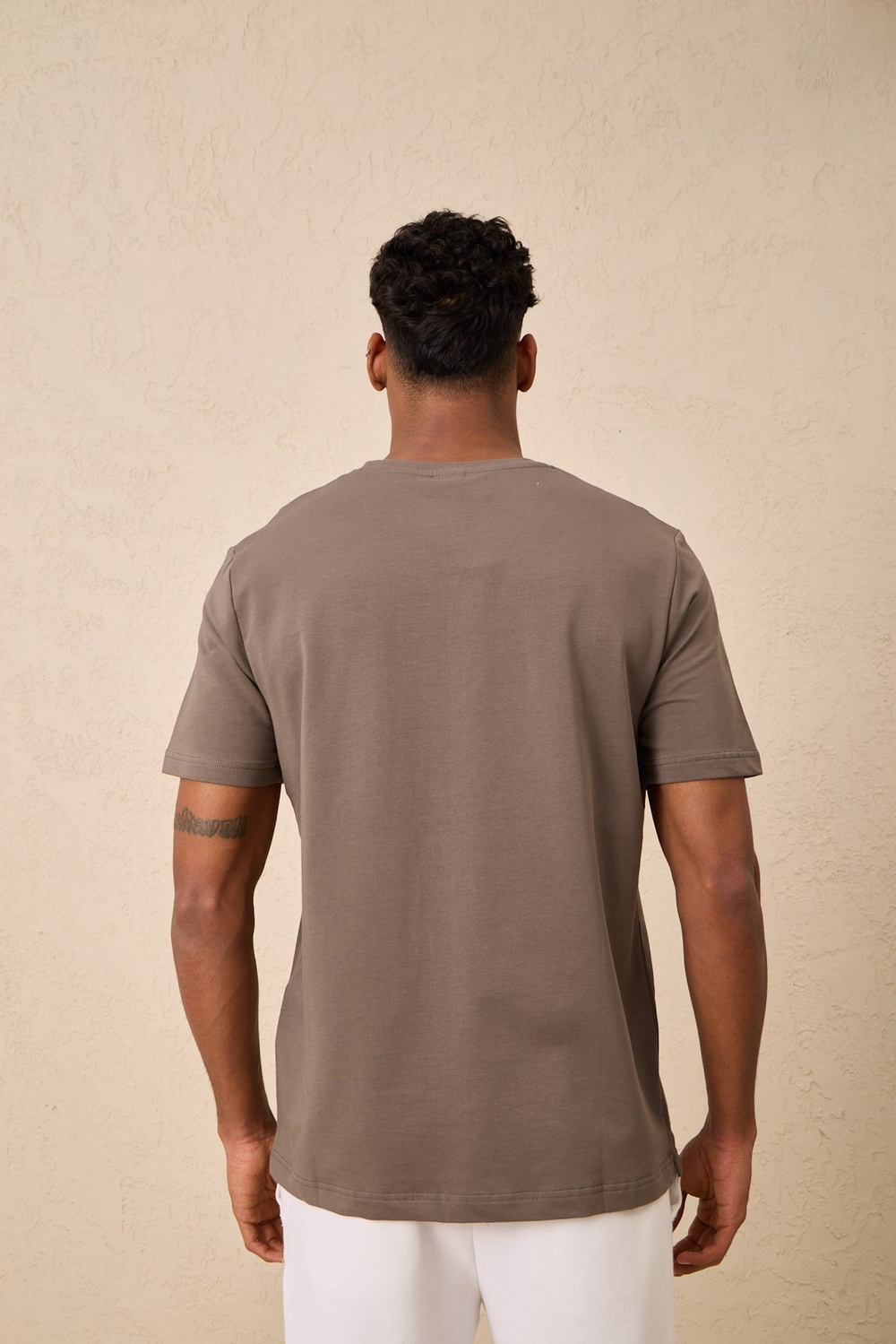 Wholesale Mens Mink Regular Fit Printed French Terry T-Shirt