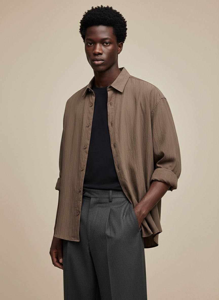 Wholesale Men's Mink Shirt 1610W26-27086