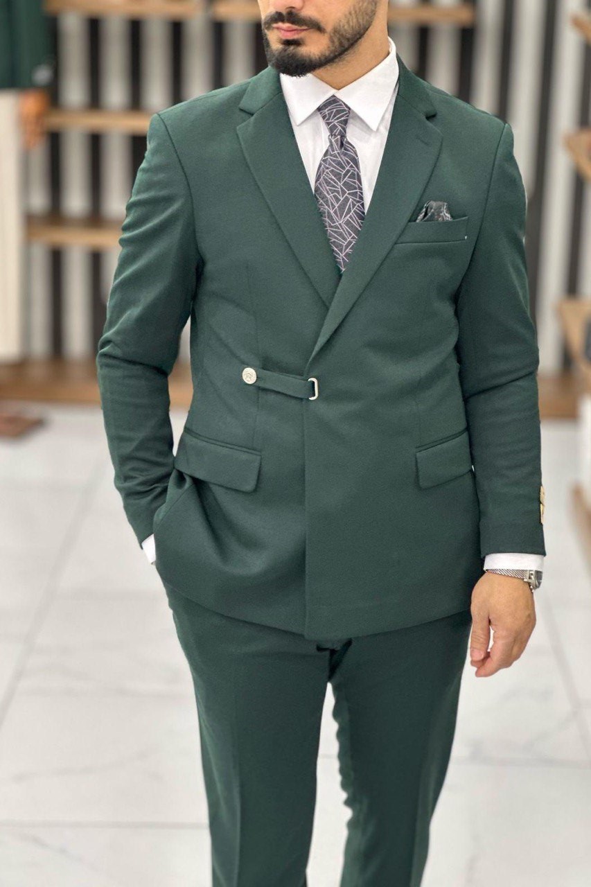 Wholesale Men's Mint Plus Size Two-Piece Suit 1744W26-043