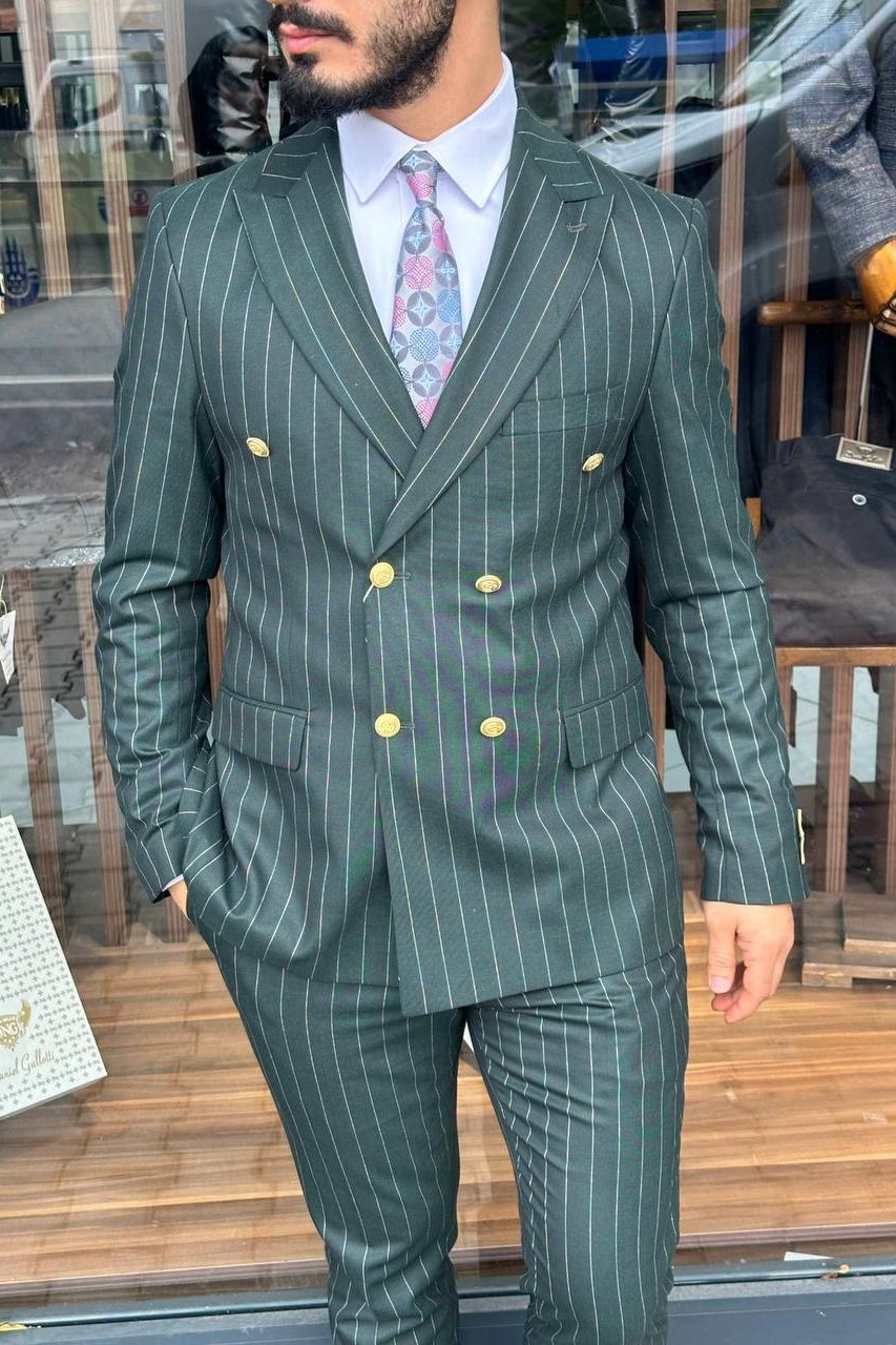 Wholesale Men's Mint Two-Piece Suit 1744W26-017