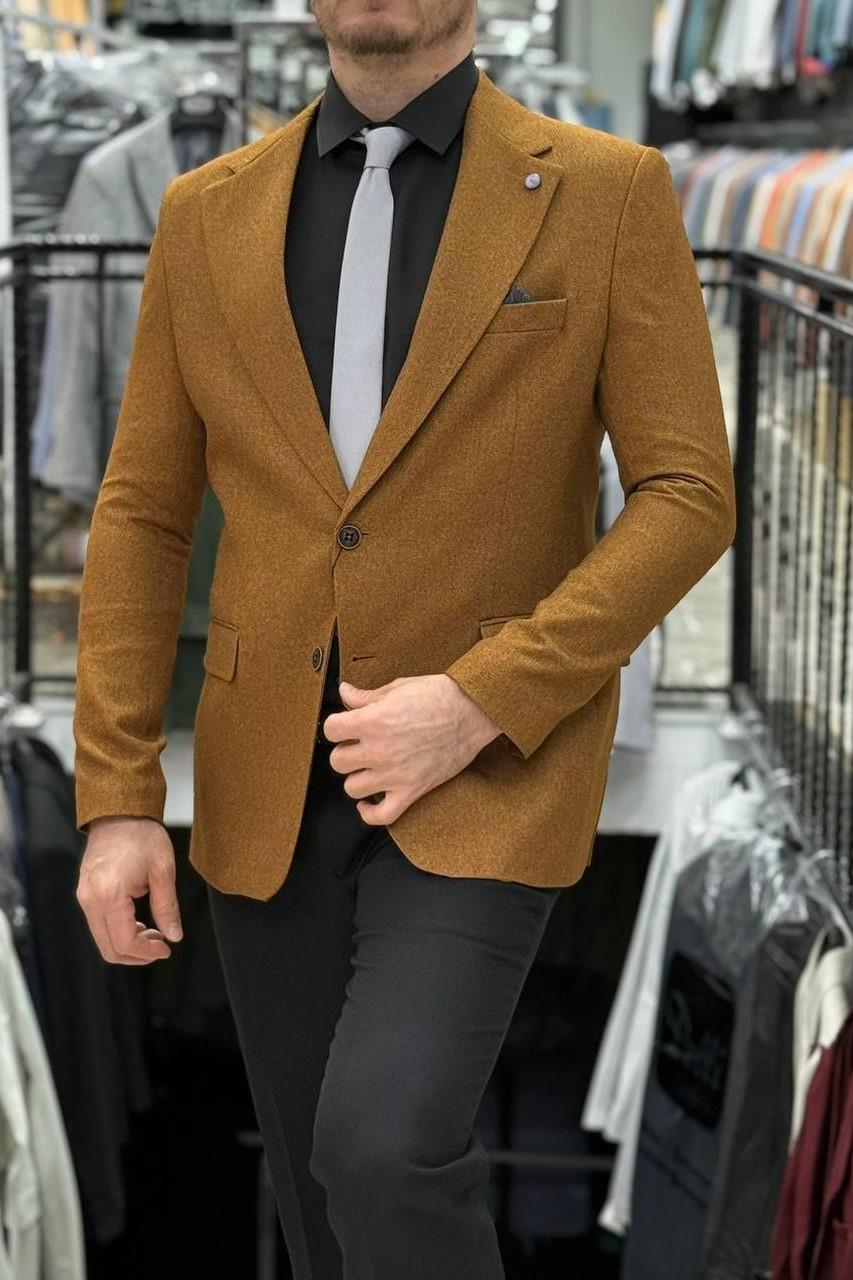 Wholesale Men's Mustard Blazer Jacket 1701W26-031