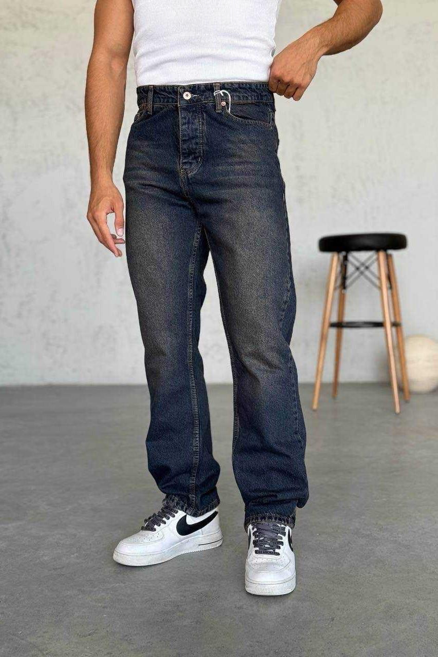 Wholesale Mens Navy Baggy Jeans