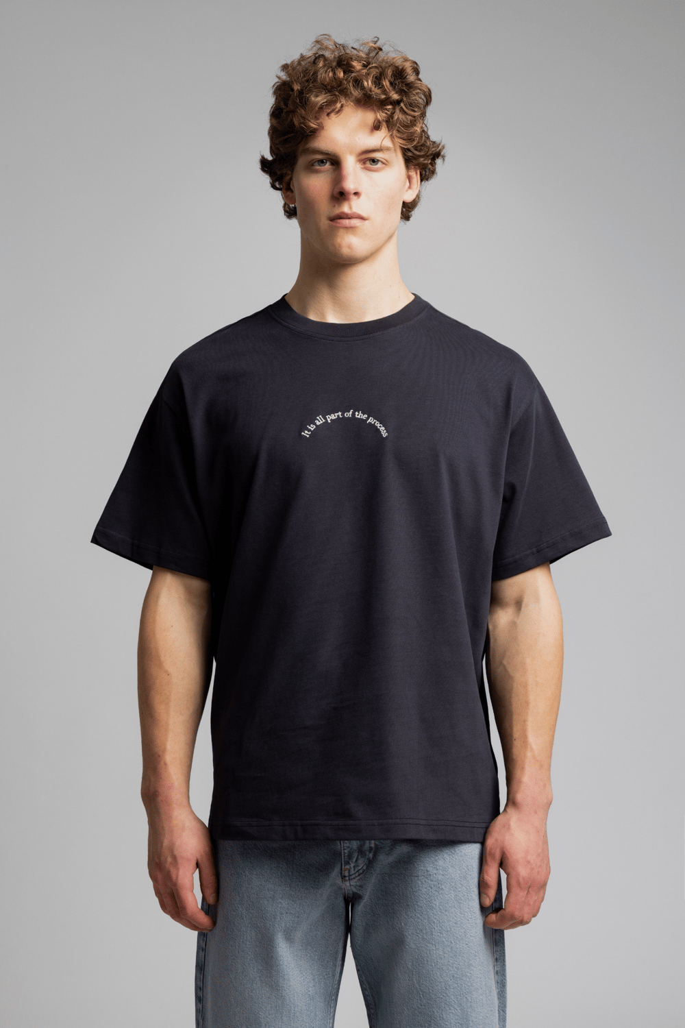 Wholesale Mens Navy Basic T-shirt