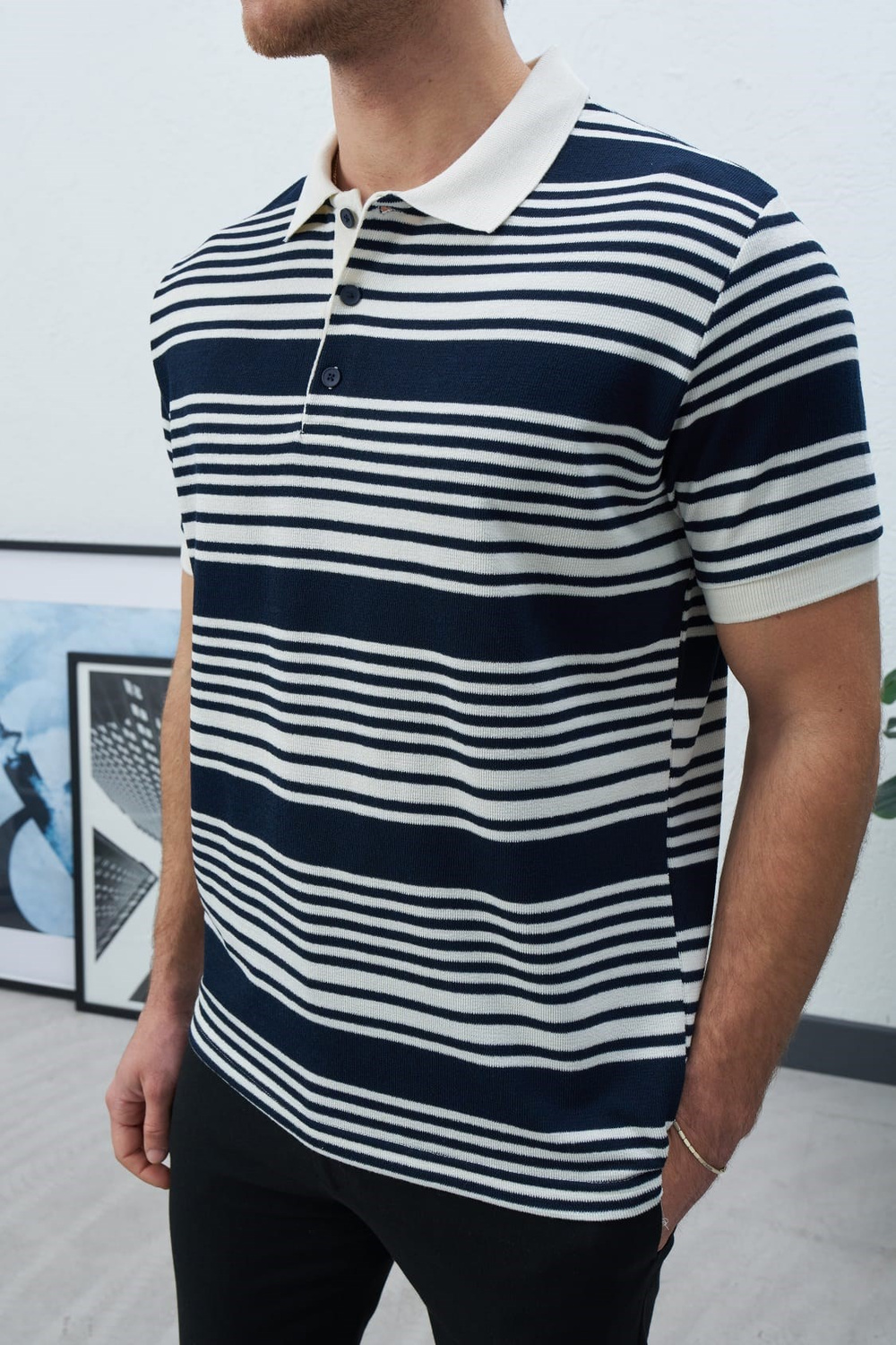Wholesale Mens Navy Polo T-Shirt