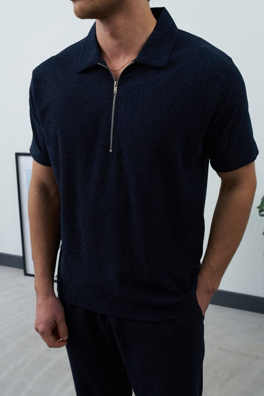 Wholesale Mens Navy Polo T-Shirt