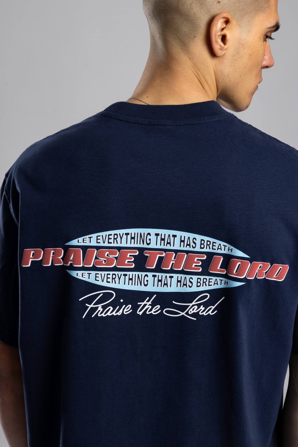 Wholesale Mens Navy Printed T-shirt